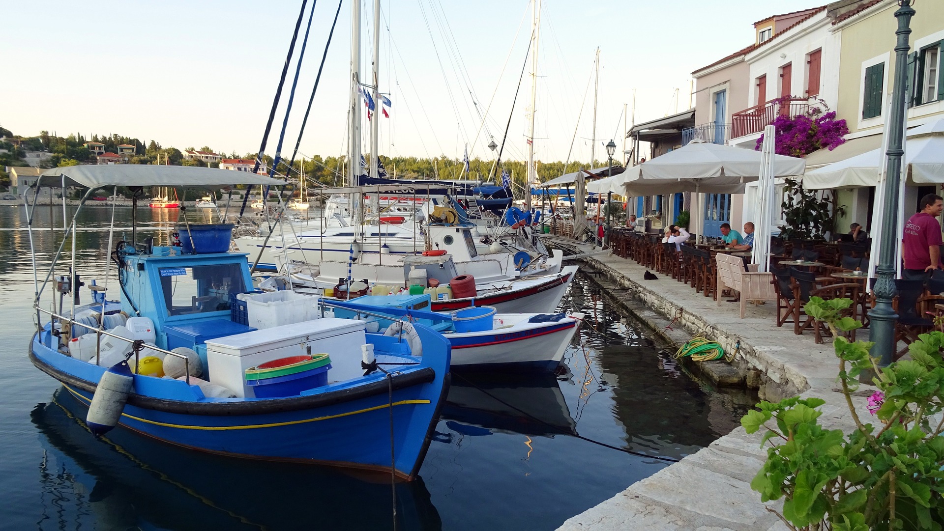 Fiscardo harbour, downloaded from the Internet