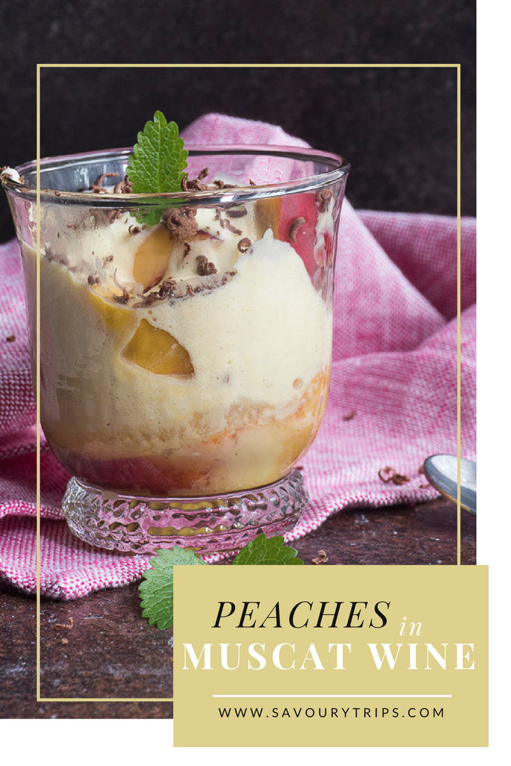 Peaches in muscat wine recipe
